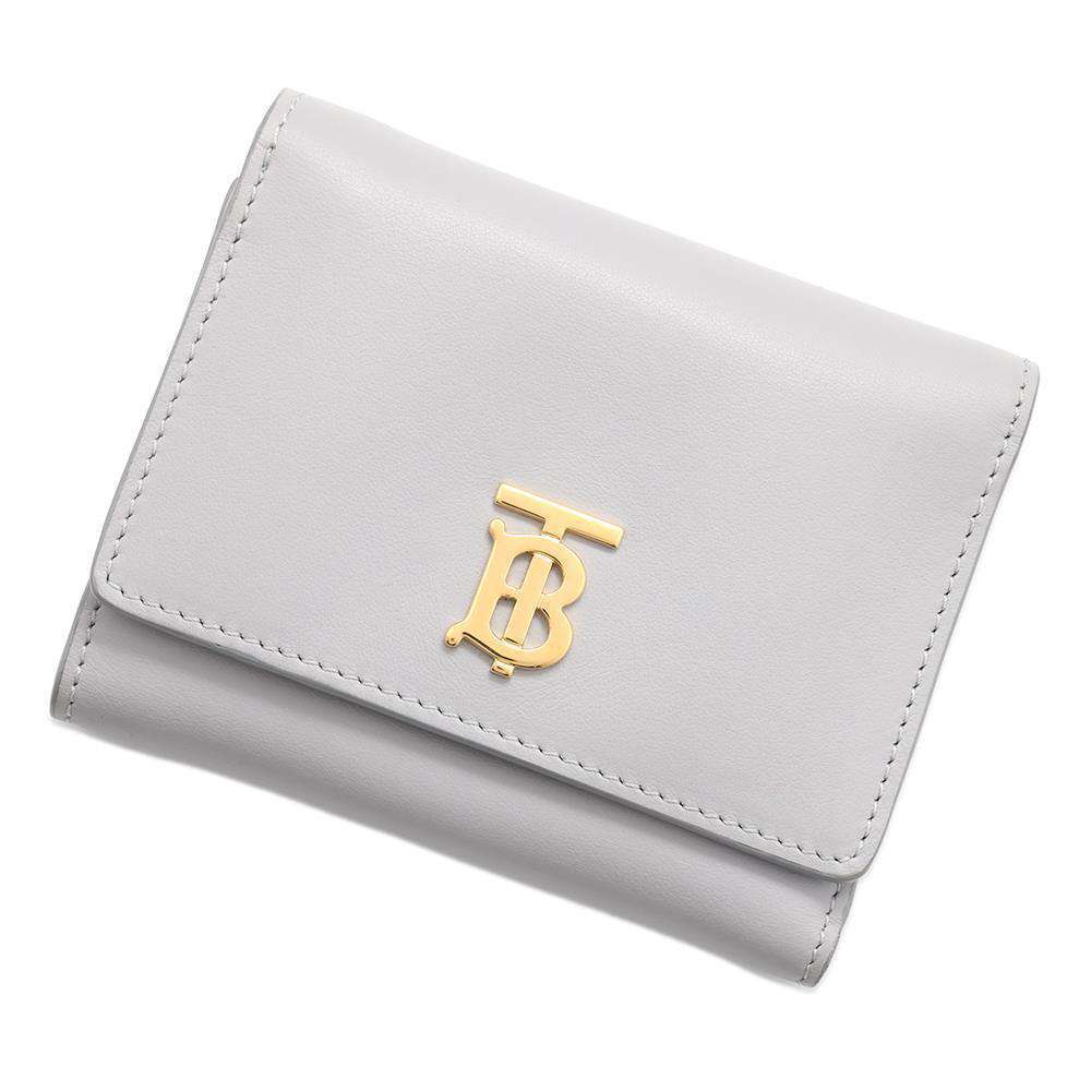 Burberry Wallet Tri fold Leather Logo Compact - Picture 2 of 9